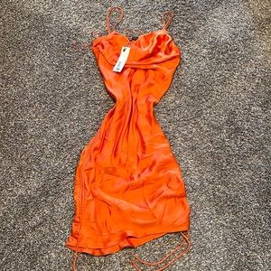 BRIGHT ORANGE ZARA SLIP DRESS 🧡